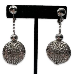 Fifties Pierced Ball Drop Clip-On Earrings