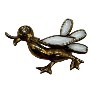 Figural Duck Pin within the Fashion of Trifari by Petalette